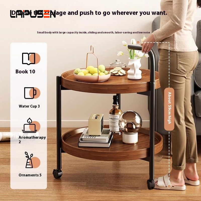LAIPUSEN Bàn Sofa Di Động Có Kệ Lưu Trữ Phong Cách Hiện Đại
