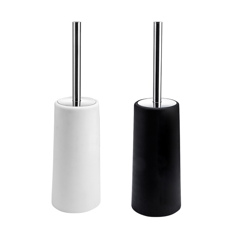 Toilet Brush and Holder, 2 Pack Toilet Brush with 304 Stainless Steel Long Handle, Toilet Bowl Brush