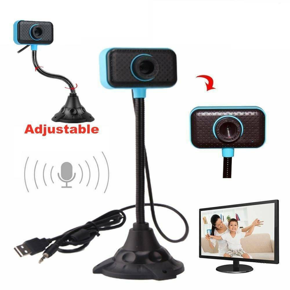 Ranun Web Cam điều chỉnh Camera cho máy tính để bàn Webcam USB 2.0 Camera cho máy tính Clip-on
