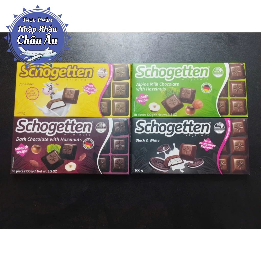 Socola Schogetten thanh của Đức, 100g Chocolate