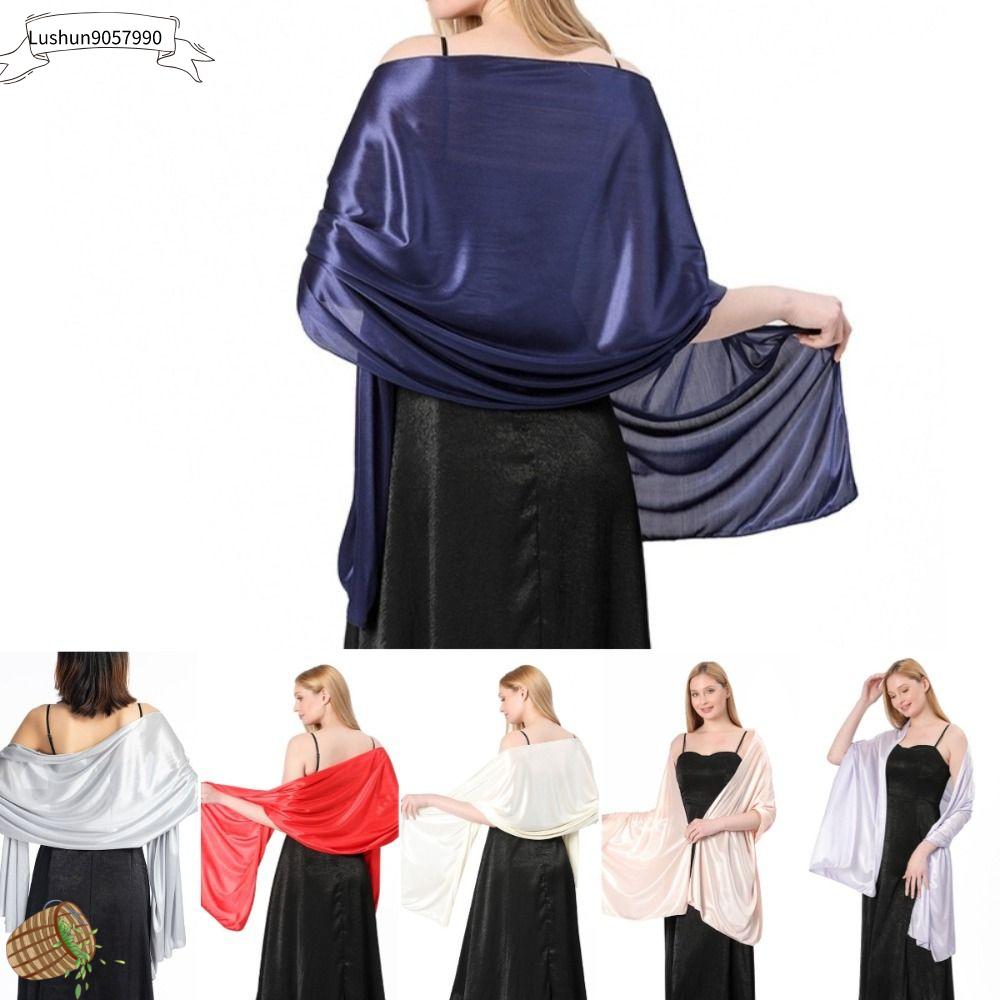 LUSHUN9057990 Bánh cuốn Khăn choàng nữ Mềm mại Khăn trang trí Thanh lịch Áo choàng dự tiệc Đám cưới