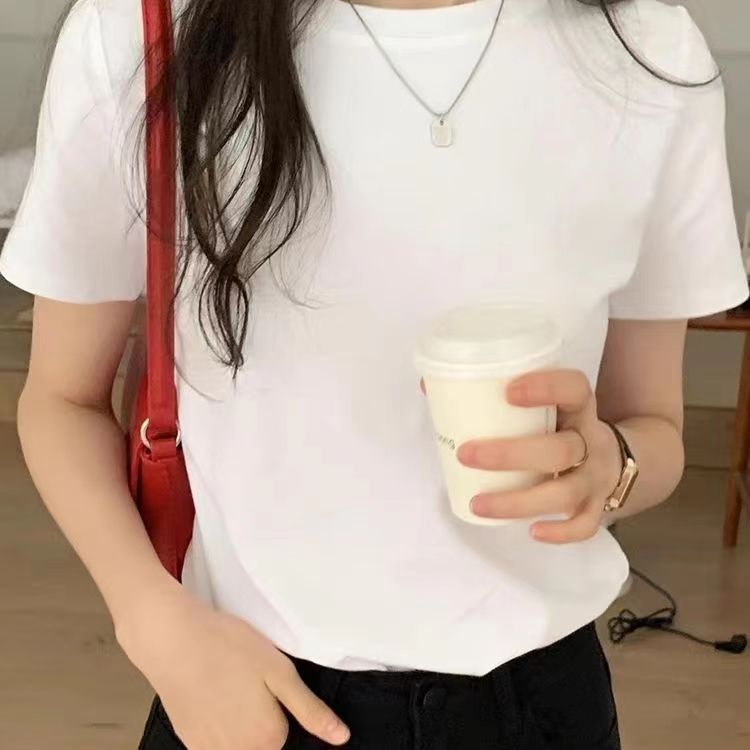 Áo thun tay ngắn cho phụ nữ trong mùa hè 2024 áo thun màu hồng mới đẹp thời trang và giảm tuổi hàng 