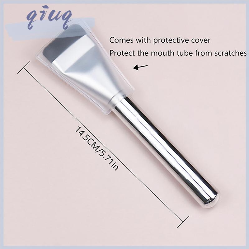 qiuq[COD] Silver Fish Tail Foundation Brush Lightweight And Thin Face Contour Brush Flat Contour Brush Foundation Cream Brushes - 2