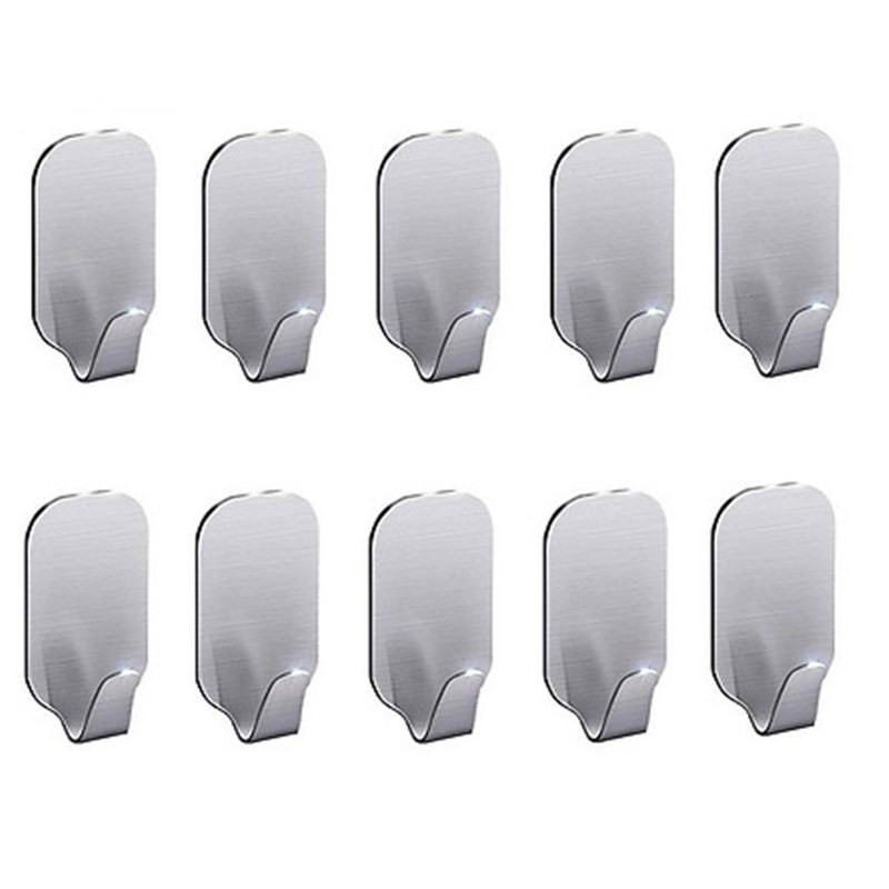 Combo 10 móc treo đồ dán tường inox 304 siêu dính