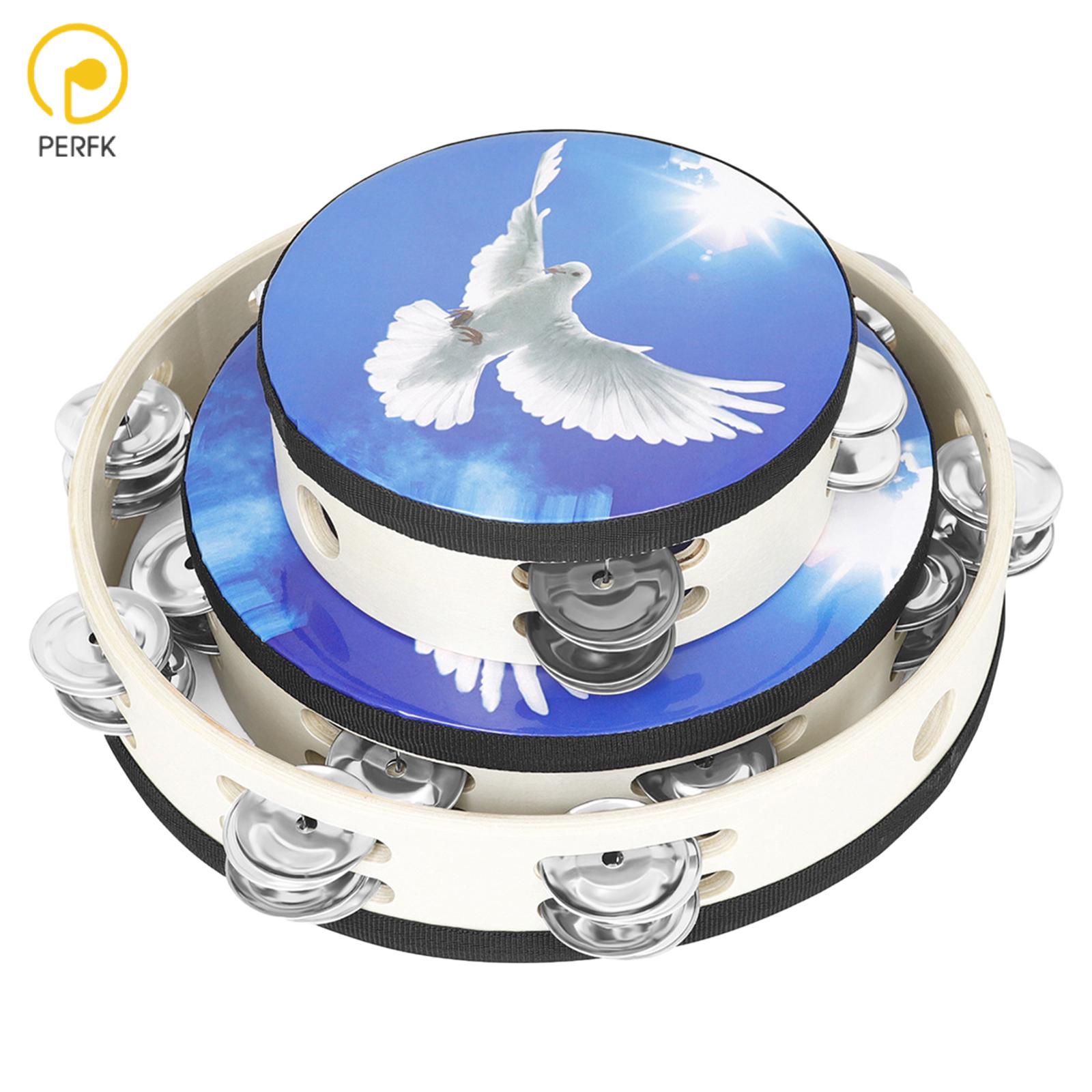 3Pcs Dove Tambourine 6in 8in 10in Handbell Clap Drum for Dancing Party ราคา 2,371 บาท*ส่งฟรี