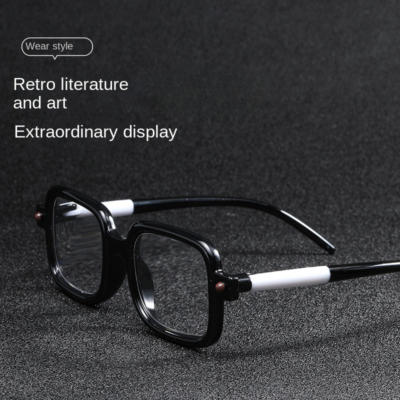 Reading Glasses for Men & Women, Thicker Frame, PC Material Reading Glasses, Farsightedness Lens Function Reading Glasses, Vintage Style Clear Eyewear +1.0-+4.0