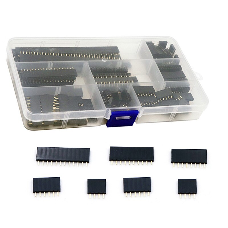 : “{》: Kết nối nữ 2.54mm hàng đơn dễ vỡ Dải đầu pin ổ cắm Kit 4 pin 6 pin 8 pin 10 Pin 12 pin 16 pin 20 pin 40 pin