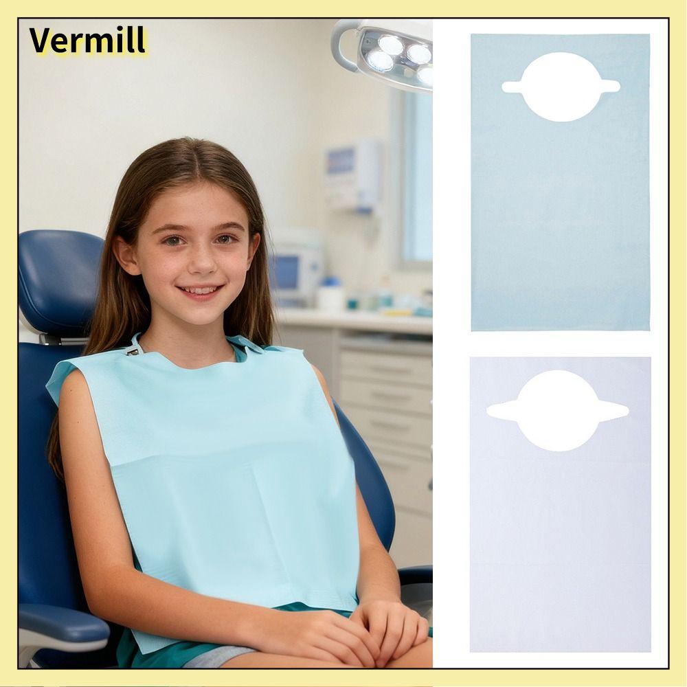 VERMILL 20pcs Chống thấm nước Yếm người lớn Thấm hút Dùng một lần Yếm chăm sóc người già Chăm sóc người lớn Mềm mại Tạp dề cho ăn Bảo vệ khi ăn
