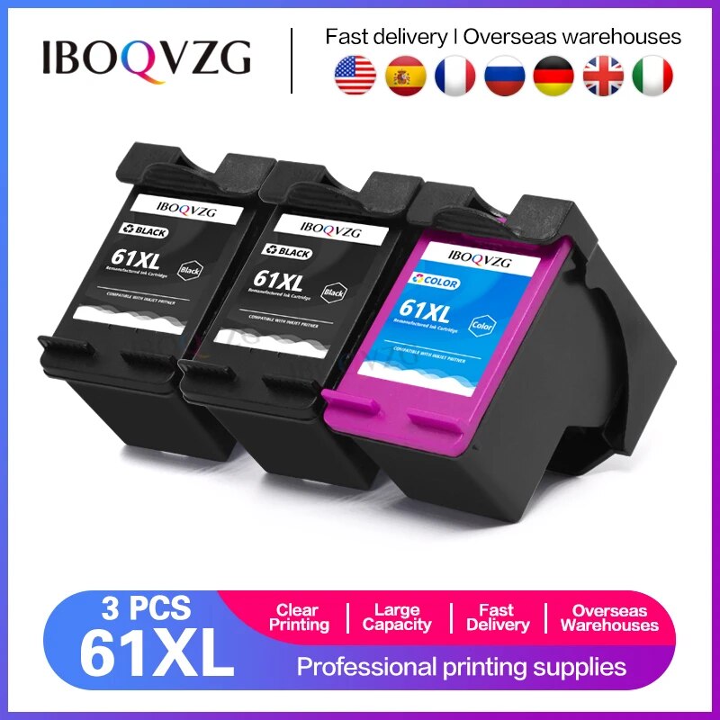 【Bestselling Product】 Iboqvzg X3 61xl Replacement For 61 Hp61 Ink For Deskjet 1000 1050 1050a 1510 2000 2050 2050a 3000 Printer