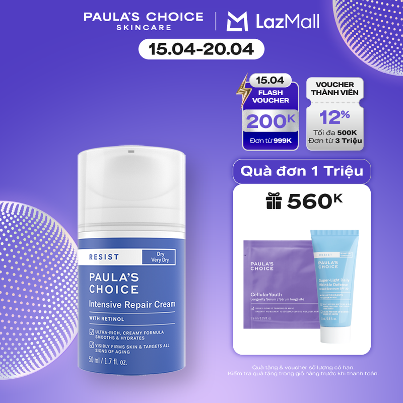 Kem dưỡng ẩm siêu cao cấp ngừa thâm nám và nếp nhăn Paula’s Choice RESIST Intensive Repair Cream 50 ml 7810