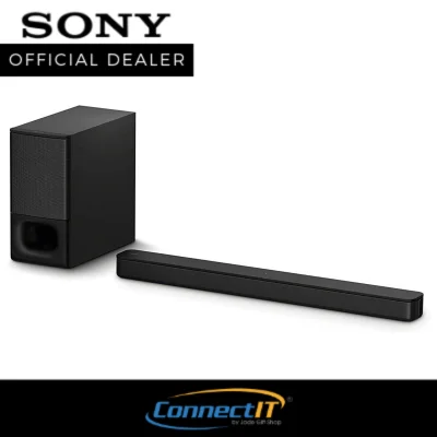 Sony HT-S350 2.1ch Soundbar with powerful wireless subwoofer for TV - Cinematic audio with S-Force PRO Front Surround - Bluetooth and HDMI Arc Compatible With 1 Year Local Warranty