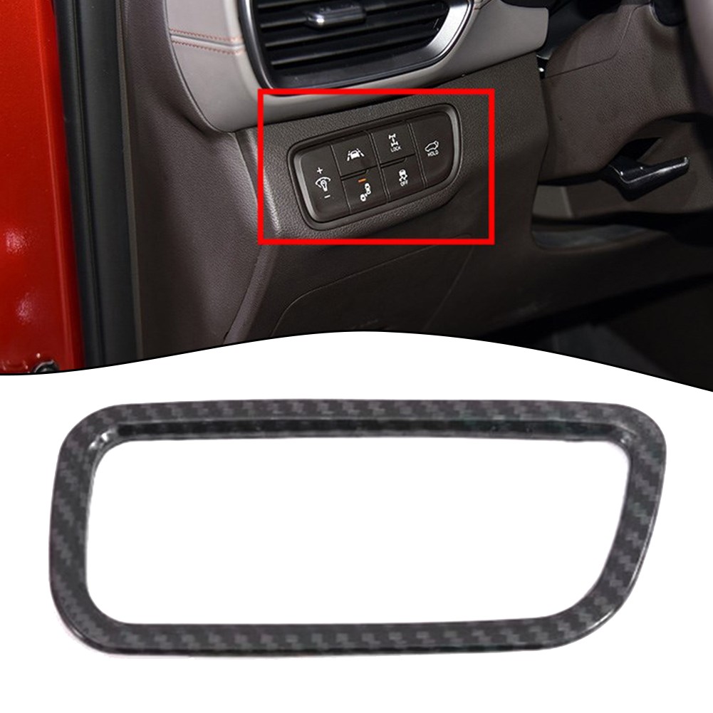 【Cửa hàng thời trang】 Nắp khung nút 1x phụ kiện cơ bụng sợi Carbon Phụ tùng xe màu đen