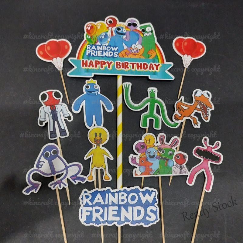 hot sale】 卐۩▩ C07 Rainbow Friends Cake Topper 002