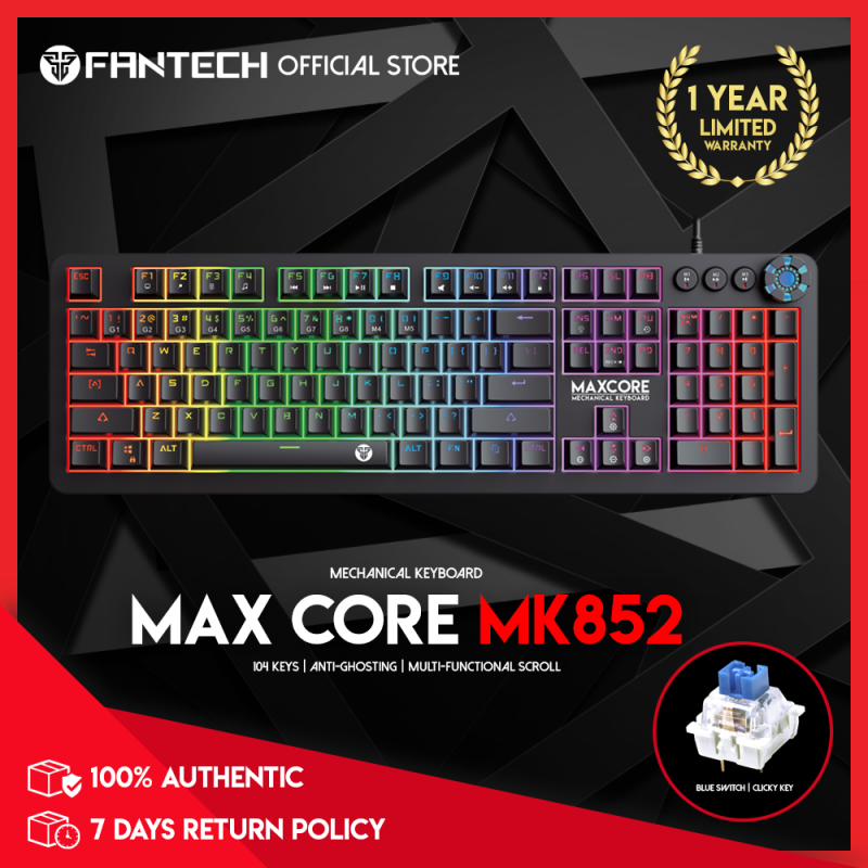 [Fantech Singapore] MAX CORE MK852 Mechanical Keyboard / 104 Keys / 20