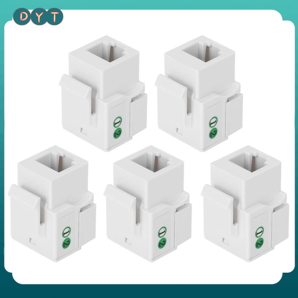 DYT 5Pcs Mèo 3 Mô-đun giọng nói điện thoại RJ11-90 ° có bọc bụi Mô-đun mạng Thành phần dây điện ABS Mô-đun thông tin cáp mạng Hệ thống điện thoại