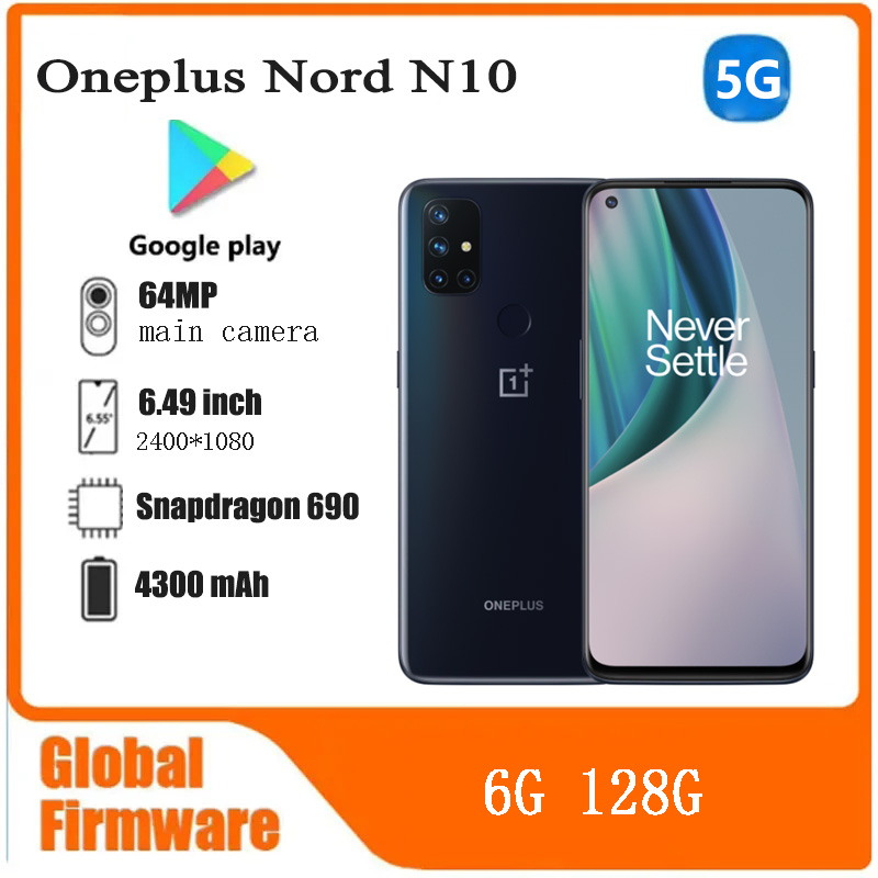 Used Phone Oneplus Nord N10 5G SmartPhone 6.49inch Battery capacity 4300 mAh CPU Qualcomm Snapdragon 690 64MP Camera full screen used phone ราคา 4,445 บาท*ส่งฟรี