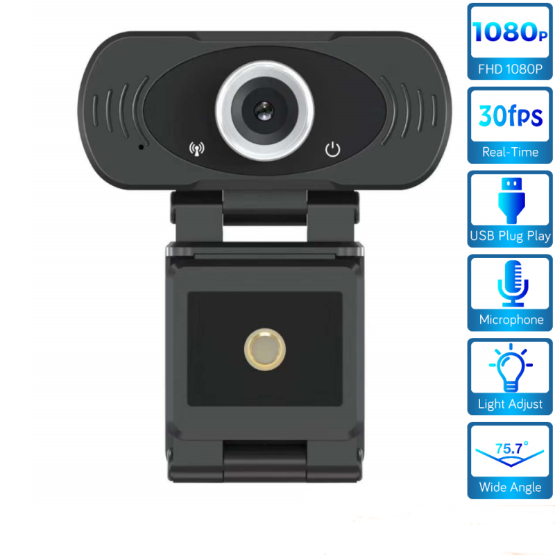 1080P HD Webcam Microphone USB Plug Play Video Call Web Camera for PC