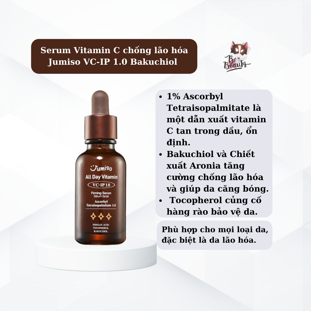 Serum Vitamin C chống lão hóa Jumiso VC-IP 1.0 Bakuchiol 30ml