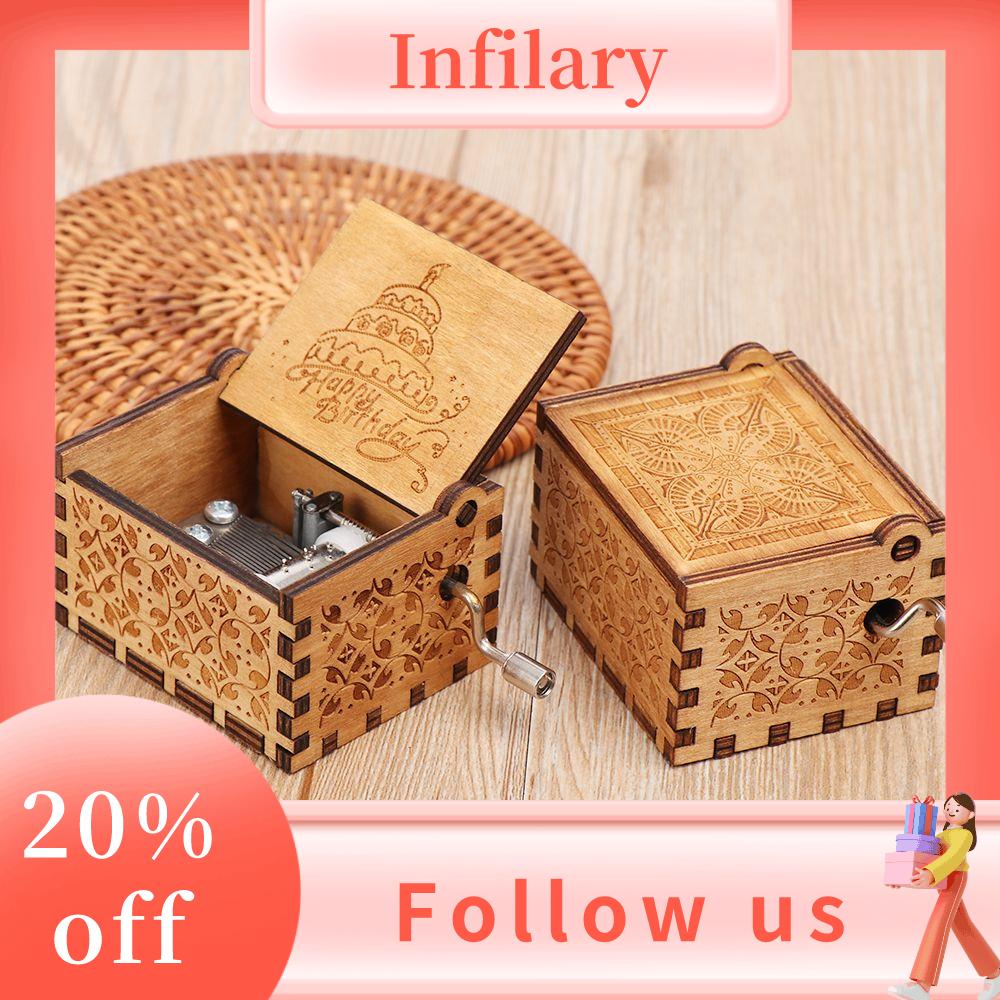 INFILARY Antique Year Favor Romantic Decor Collectibles Engraved Wood