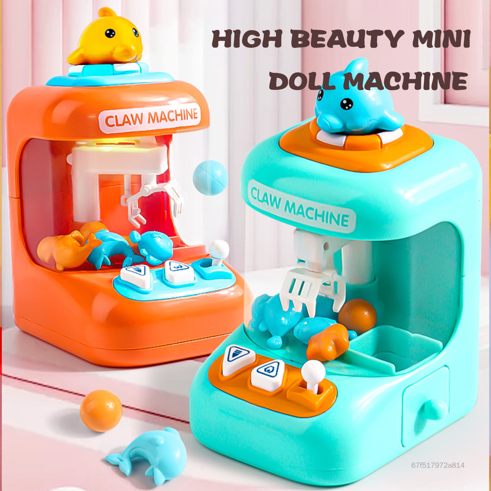 Máy vuốt cá heo mini Đồ chơi Máy lấy viên nang sáng tạo Đồ chơi tương tác cho trẻ mới biết đi Hoạt động mầm non MO-VN
