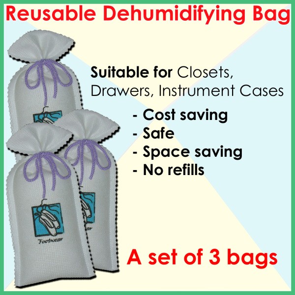 Olee Reusable Dehumidifier Bag OL-150 (3 Bags Packed In 1 Set) Singapore
