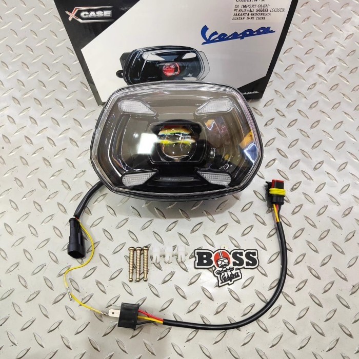 HEADLAMP LED DAYMAKER XCASE VESPA SPRINT Harga 1,349,000 rupiah*Gratis Ongkir