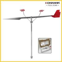 Konnwei Weather Vane Simple Installation Stainless Steel Weathervane Starting Threshold Of Wind Speed for Yachting Wind Direction Indication for Yacht Boat Sailing