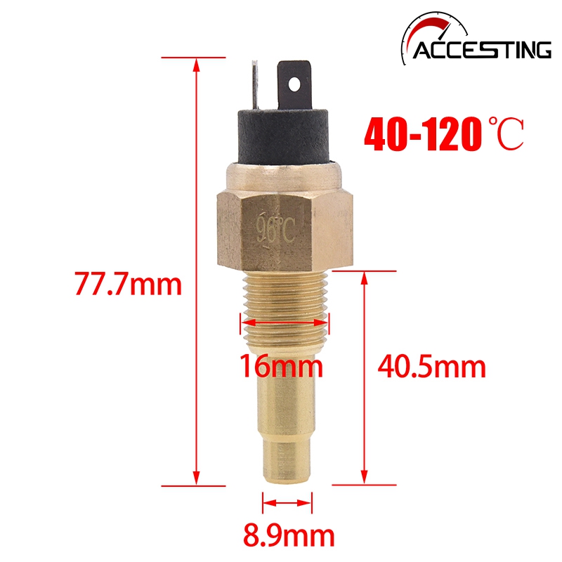 40-120 ℃ cảm biến nhiệt độ nước Đồng hồ đo nhiệt độ nước Chỉ Số Cảm biến cho thuyền ô tô tự động xe máy động cơ