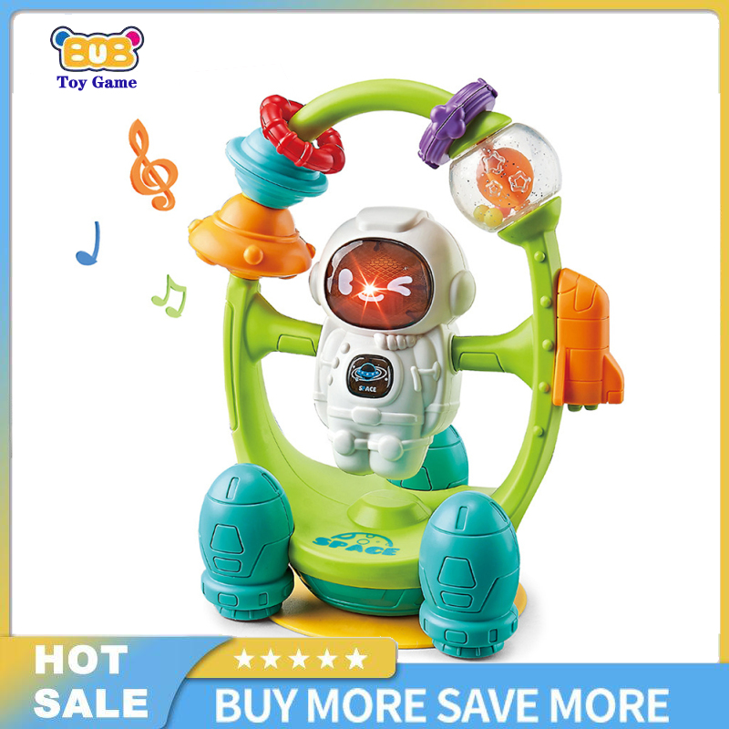 TY High Chair Toy With Suction Cup Electric Astronauts Rattle Multi