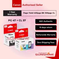 Canon Ink Cartridge - PG47 CL57 CL57s  ( PG 47 PG-47 CL57 CL-57 CL 57 CL57S CL-57S E410 E470 E3370 E4570 E400 E4270 )