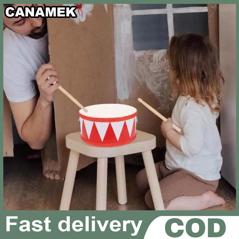 CANAMEK Trống Gỗ Trẻ Em Đầu Giáo Dục Nhạc Cụ Cho Trẻ Em Bé Đồ Chơi Đánh bại Cụ Tay Trống