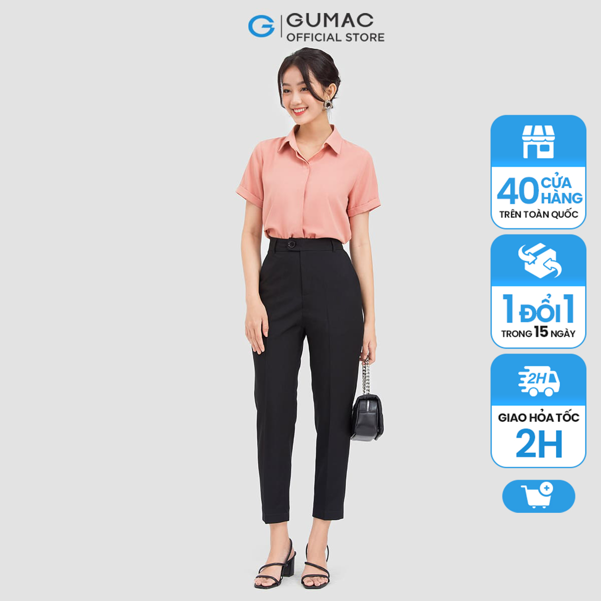 Quần tây nữ gumac qc06059 , quần tây nữ công sở cơ bản