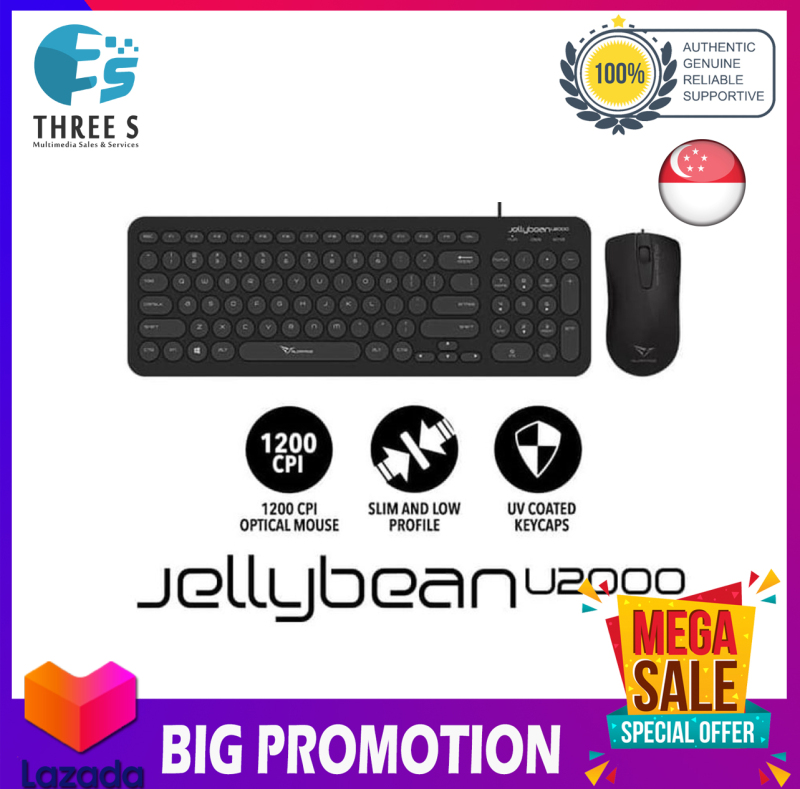 ALCATROZ JEALLYBEAN U200 COMBO KEYBOARD WITH MOUSE WIRED Singapore