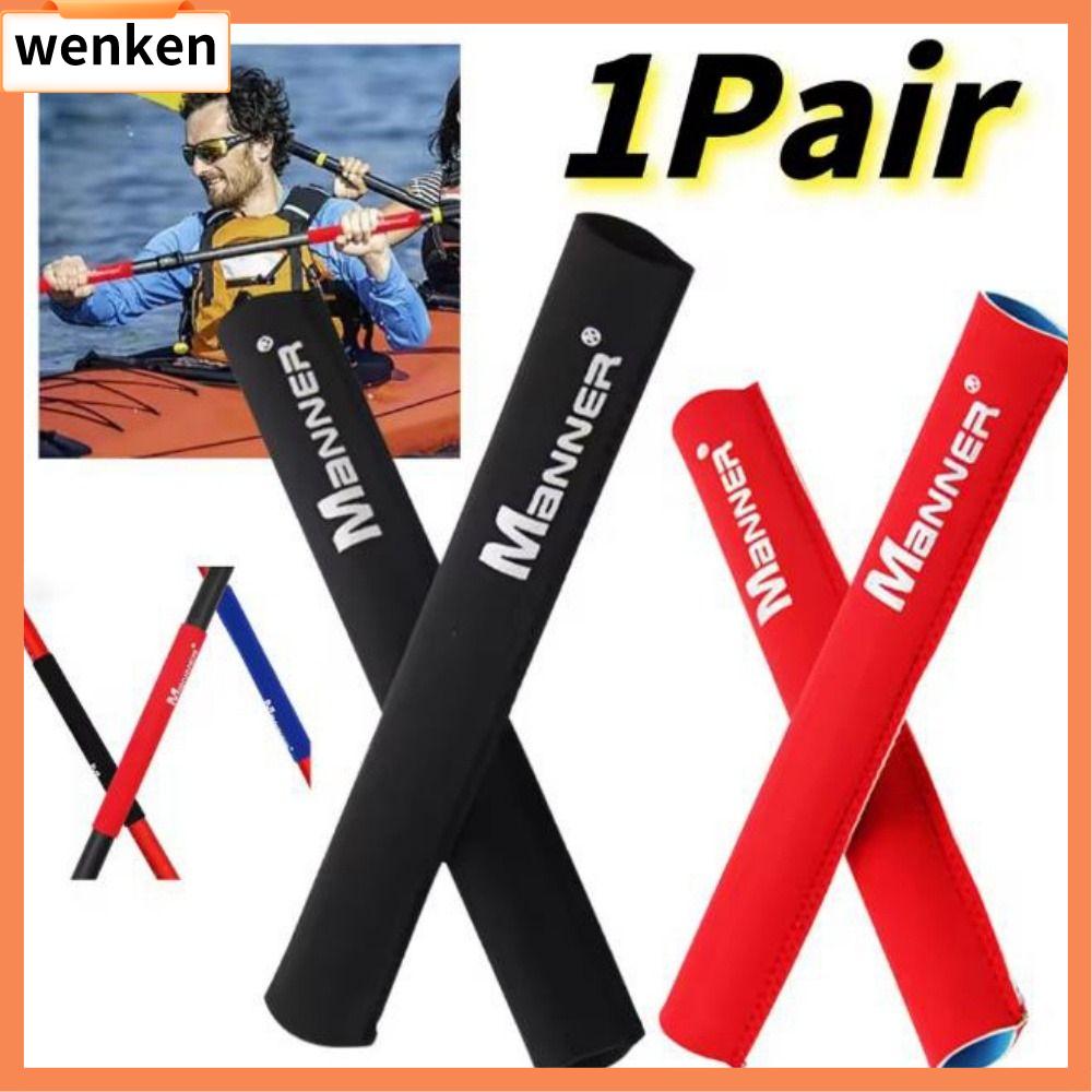 WENKEN 1Pair Vải lặn Bọc tay cầm mái chèo ca nô 4 màu sắc Không trượt Tay cầm ngăn ngừa phồng rộp mềm 255cm Bọc tay cầm mái chèo kayak Phụ kiện chèo thuyền kayak