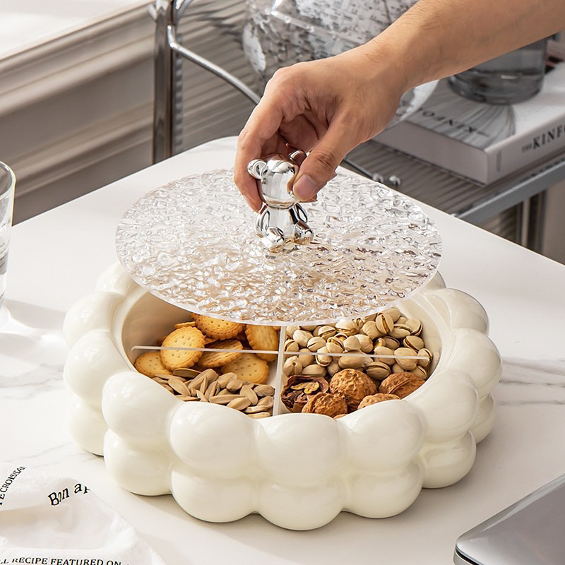 Khay mứt, Hộp đựng bánh kẹo, Hộp mứt hình gấu sang trọng siêu đẹp