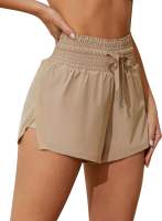 Charmo Womens 3″ High Waisted Swim Board Shorts Quick Dry Beach Shorts with Pockets