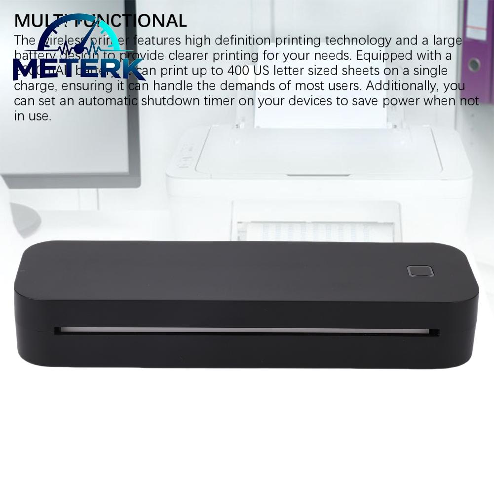 Meterk เครื่องพิมพ์ความร้อน 200DPI รองรับ 8.5 X 11 นิ้ว US Letter A4 A5 ขนาดแบบพกพาไร้สายเครื่องพิมพ์ Inkless สำหรับ Home Travel ใช้งานร่วมกับโทรศัพท์แล็ปท็อป ราคา 3,316 บาท*ส่งฟรี