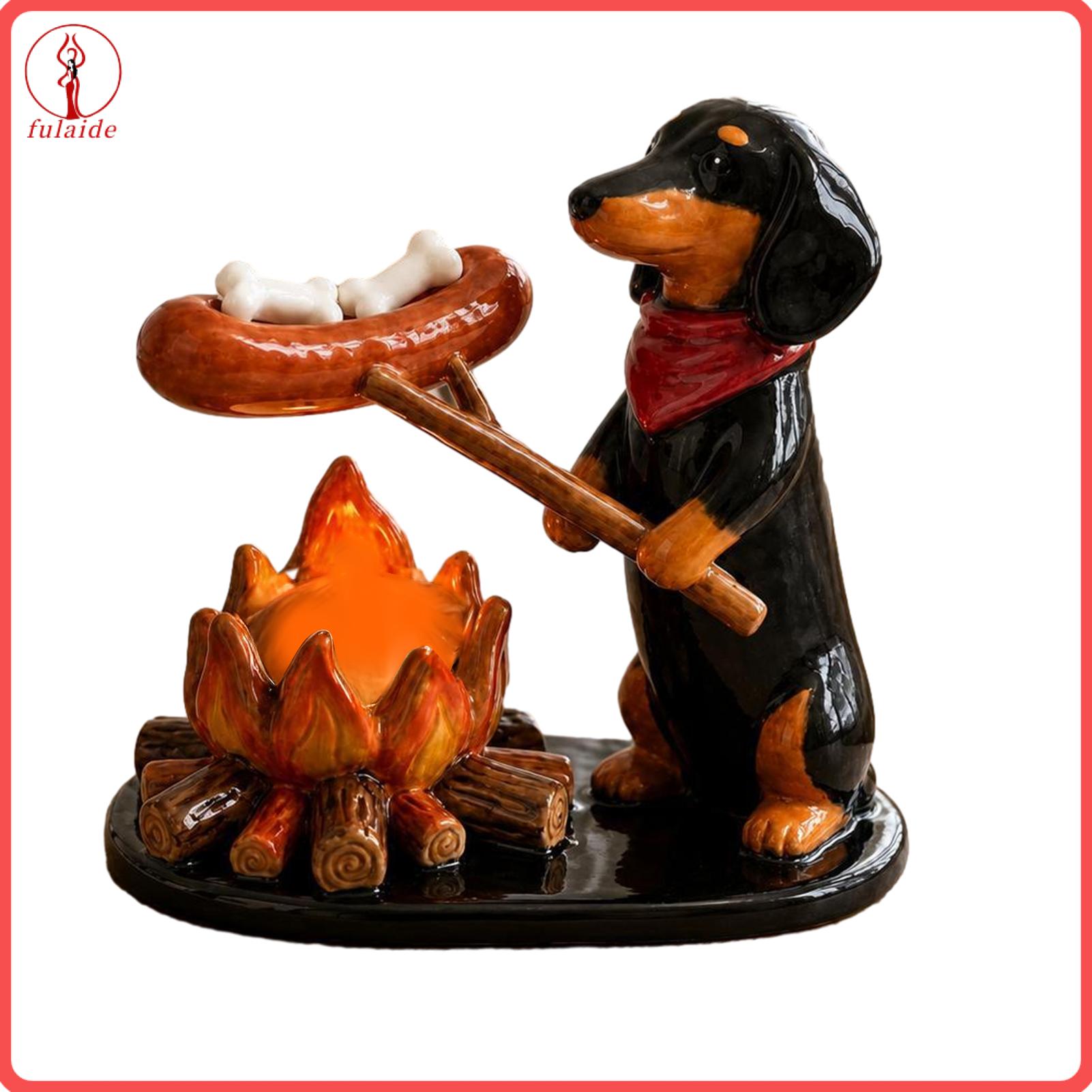 Product photo of fulaide Campfire Dachshund Tealight Candle Holder from its Lazada listing