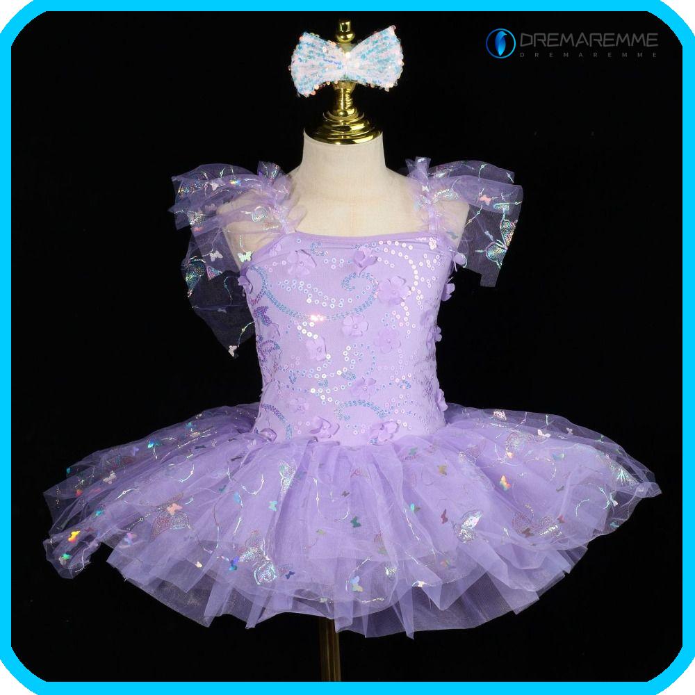DREMAREMME Hoa Váy ballet cho trẻ em Đầm sequin Hiện đại Váy tutu ballet Thời trang Váy tiệc Trang phục khiêu vũ Bé gái