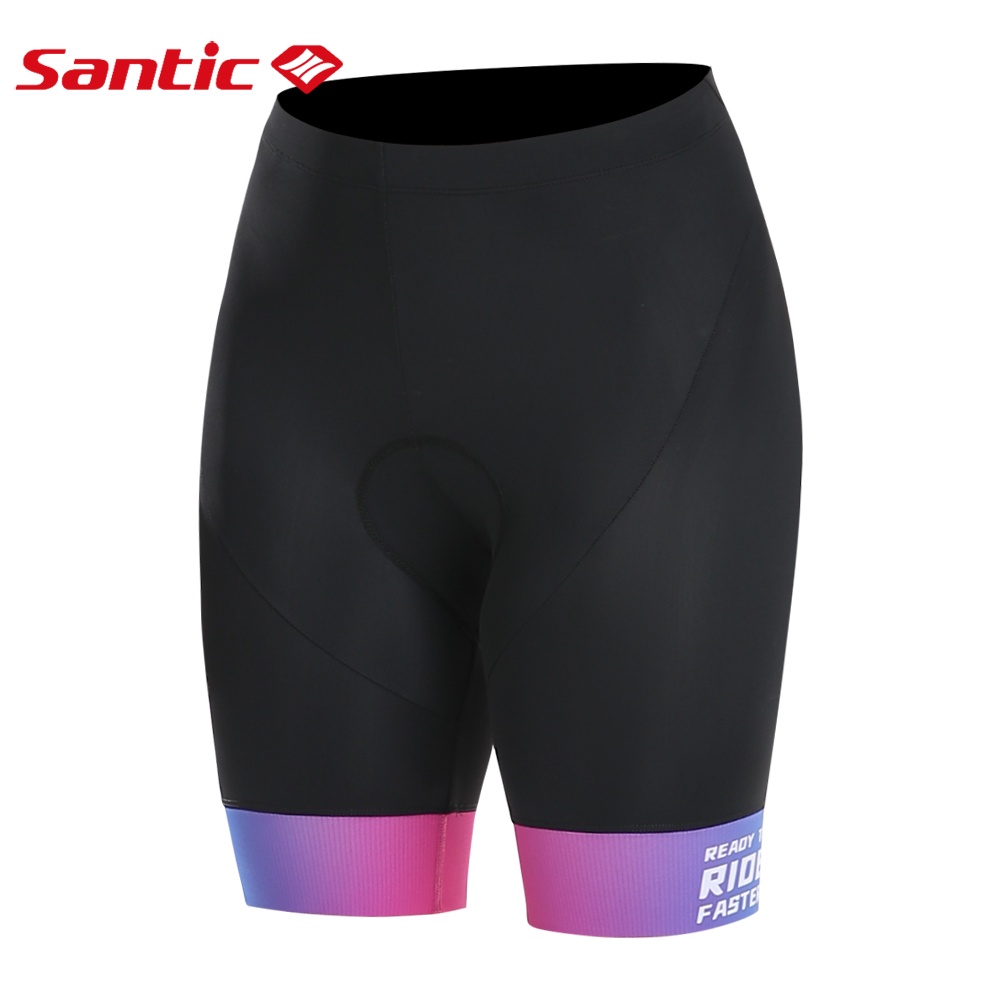 Santic Cycling Shorts Women's Summer Black Road Bike Pants Sponge Cushion Breathable Perspiration Quick Dry Ridling Shorts