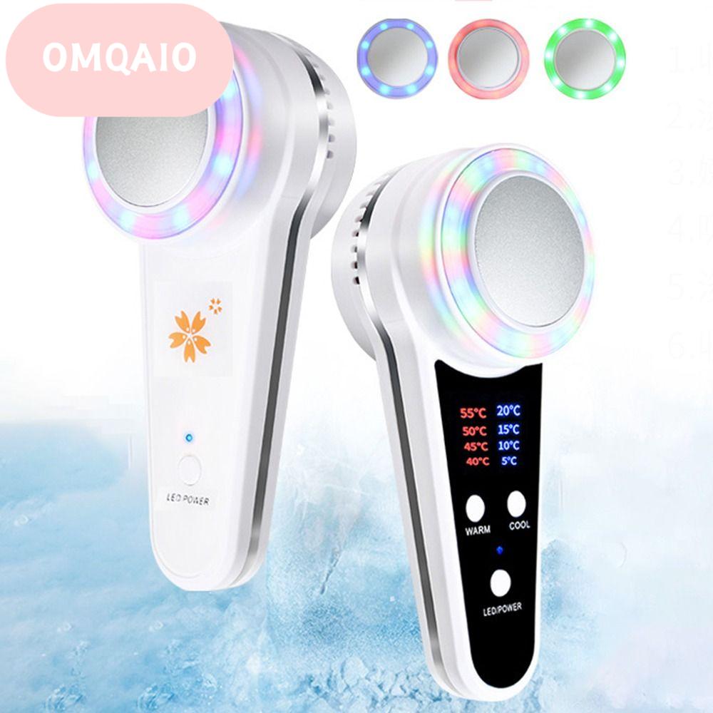 OMQAIO ชาร์จใหม่ได้ เครื่องมือความงามโฟตอน แสงสีแดงสีฟ้าสีเขียว ยกกระชับผิว ค้อนร้อนเย็น เครื่องทำหน้า ต่อต้านริ้วรอย เครื่องนวดบีบอัดทำความร้อน ของใช้ในครัวเรือน ราคา 1,567 บาท*ส่งฟรี