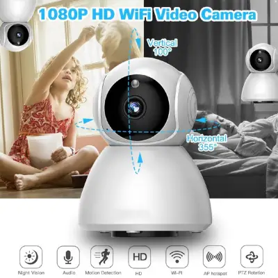 Smart Home Security Camera Wi-Fi Wireless CCTV IP IR Night Baby Monitor HD 1080P