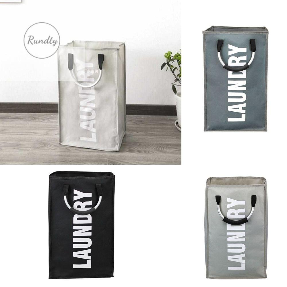 RUNDTY กันน้ำกันน้ำได้ ตะกร้าซักผ้าซักผ้า ผ้าอ๊อกซ์ฟอร์ด จุได้มาก ตะกร้าเก็บของกระจุกกระจิก กระเป๋าใส่เสื้อผ้า พับเก็บได้ ตะกร้าใส่เสื้อผ้าสกปรก บ้านในบ้าน ราคา  194 บาท*ส่งฟรี