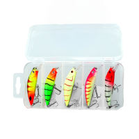 5Pcs 5.5CM/6G Luminous Sinking Minnow Fishing Lure with Hooks Glow-in-the-dark Hard Artificial Bait Freshwater Saltwater Trout Bass Fishing Accessories