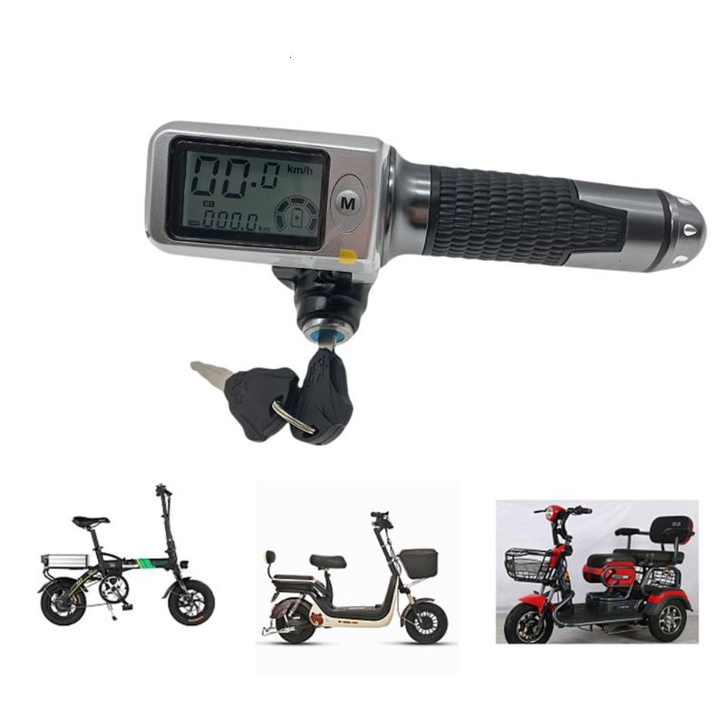 36V/48V/60V chân ga khóa với Đồng hồ tốc độ/Đo Dặm cho xe đạp điện/e-xe Đạp/Xe máy điện ga