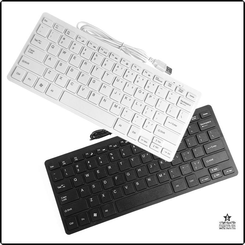 [iejin] Mini Slim Multimedia USB przewodowa klawiatura zewnętrzna do notebooka Laptop komputer stancjonarny H052