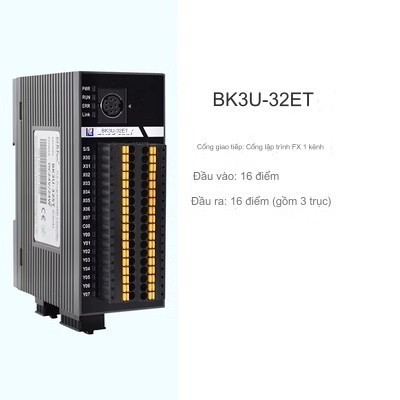 Bộ lập trình PLC LK3U FX3U 14 16 20 24 30 32MT 32MR 48 64 MT MR MRT AD2DA phát xung 4/8 TRỤC RTC Modbus RTU RS485 ADPRW. TGT - BK-E FX3U-32MT RS422