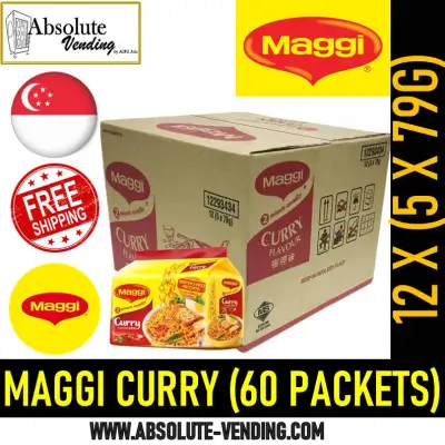 MAGGI Noodles Curry Flavour 12 X 5 X 79G ( 60 PACKETS) - FREE DELIVERY within 3 working days!