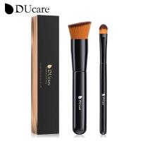DUcare 2Pcs/Set Foundation Brush Concealer Brush Makeup Brushes Flat Top Kabuki Brush for Face Synthetic Liquid Blending Mineral Powder Makeup Tools【Post in 24 Hours & 90 days Warranty Services】