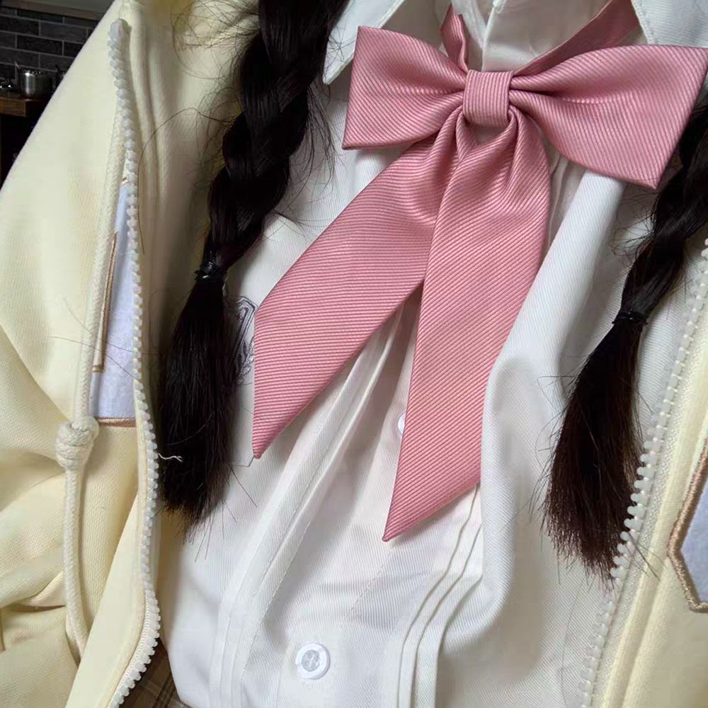 YARUA Elegant Solid Butterfly Twill Weave JK School Uniform Students Bow